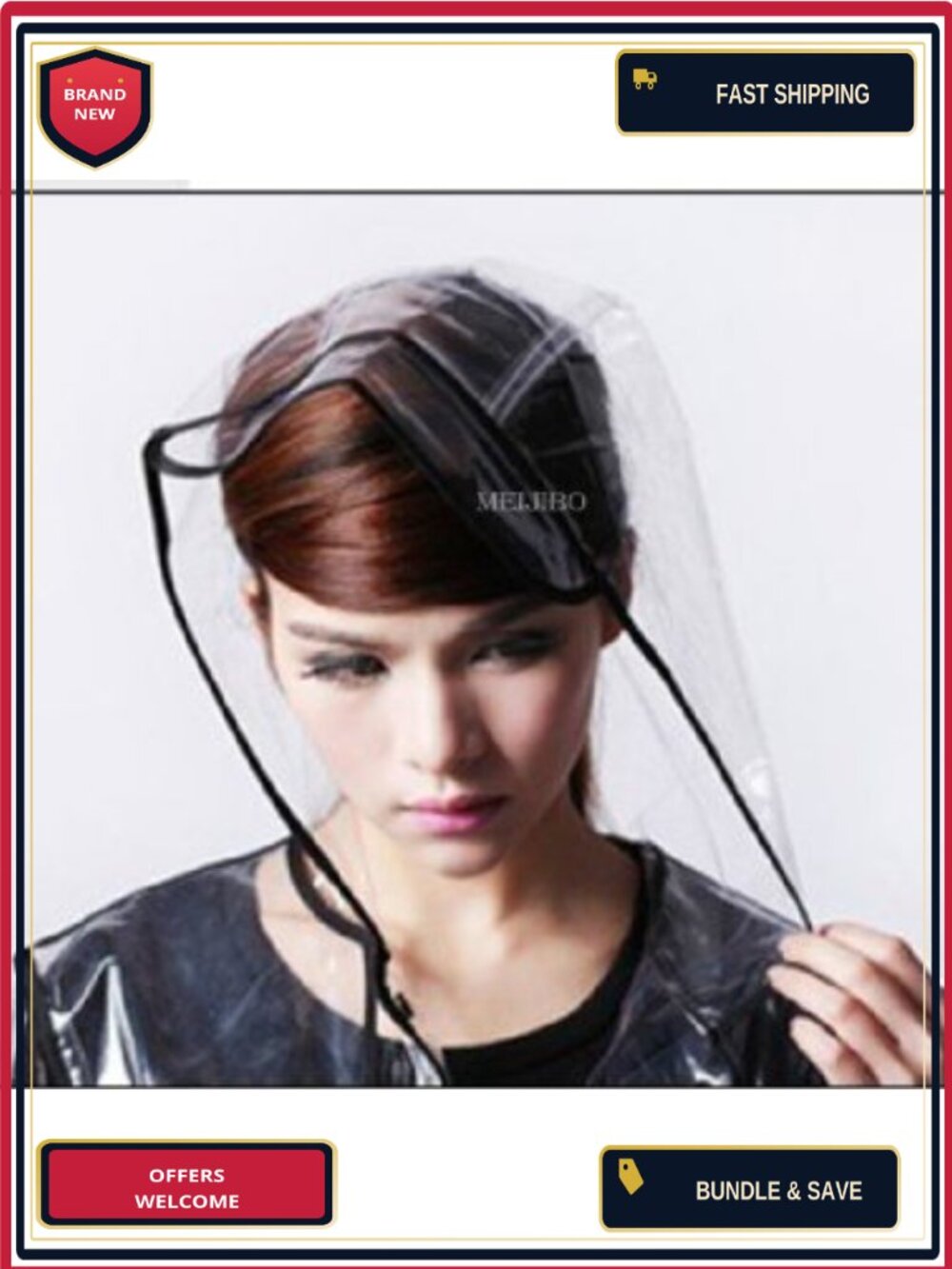 EVA Waterproof Raincoat Hooded Long Sleeve Recyclable - Picture 4 of 5